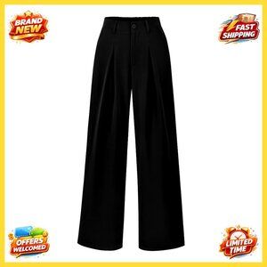 High Waist Palazzo Pants Wide Leg Trousers Loose Fit Office Business Casual
